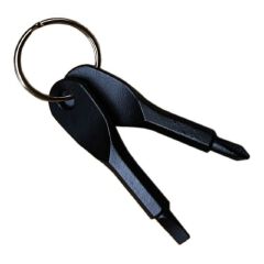 2pcs outdoor EDC portable multi-function tool with key ring screwdriver + Phillips screwdriver C-84-3
