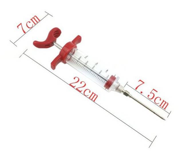 Steel Marinade Injector Needle For Barbecue Grill Flavor Turkey D4--4