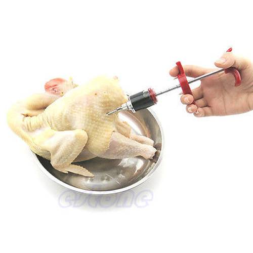 Steel Marinade Injector Needle For Barbecue Grill Flavor Turkey D4--4