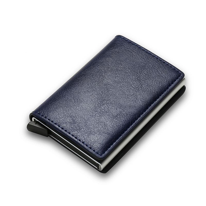 RFID anti-theft brush automatic pop-up card bag ultra-thin credit card metal card bag men's multi card wallet carbon fiber C-221