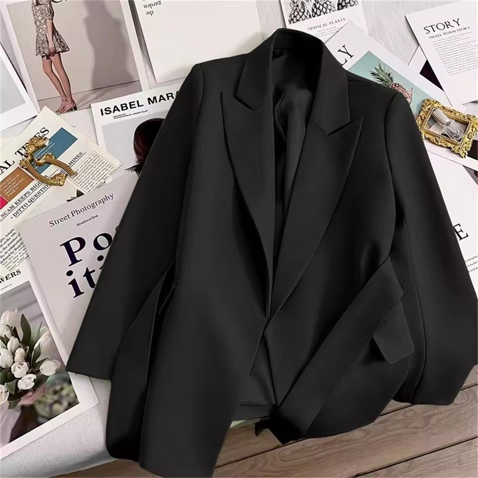 Women's Suit Coat With Belt Elegant Casual Blazer Korean Fashion Luxury Jacket Spring Autumn Solid Color Ladies Office Clothing