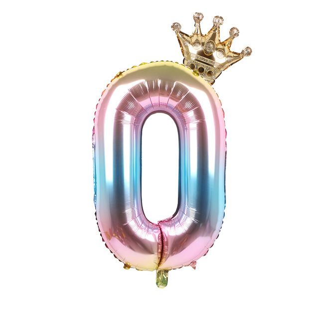 32-inch Digital Balloon Children's Birthday Cartoon Inflatable Children Birthday Party Decoration Party Hat Column Balloon Toy E-1185