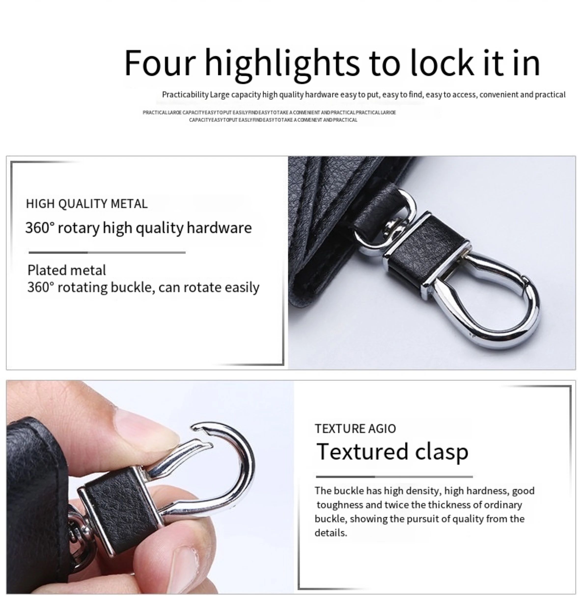 1PC Genuine Leather Keychain Men Women Key Holder Organizer Pouch Cow Split Car Key Wallet Housekeeper Key Case Mini Card Bag C-448