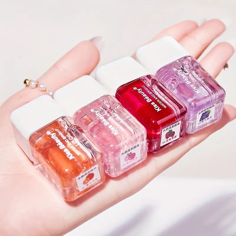 1pc Moisturizing Translucent Lip Oil Doodle Dewy Lip Luminous Berry Tone Lip Gloss Pearlescent Mirror Lip Glaze Glitter Lip Glos B2-876 view 5