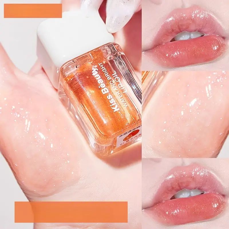 1pc Moisturizing Translucent Lip Oil Doodle Dewy Lip Luminous Berry Tone Lip Gloss Pearlescent Mirror Lip Glaze Glitter Lip Glos B2-876 view 8