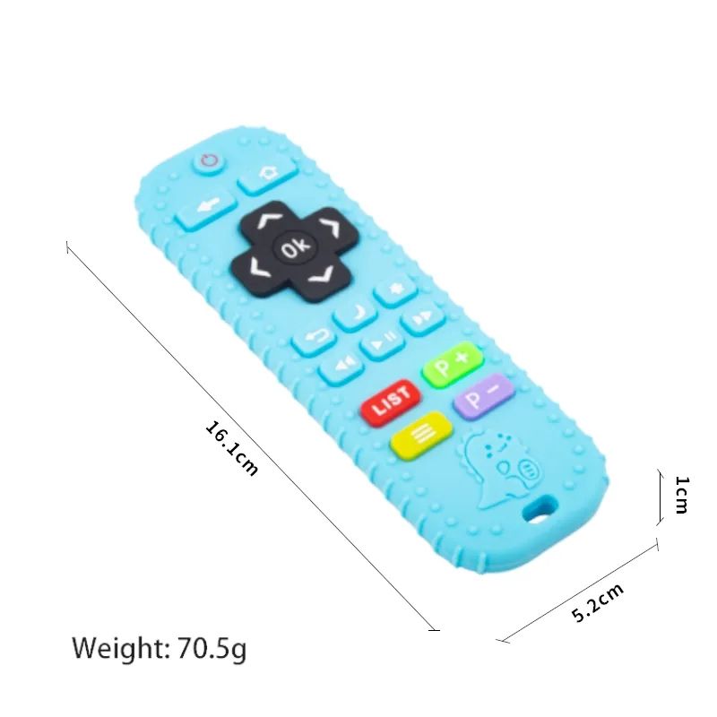 1pcs Food Grade Silicone TV Remote Control Shape Babies Molar Toys Kids Sensory Educational Baby Items