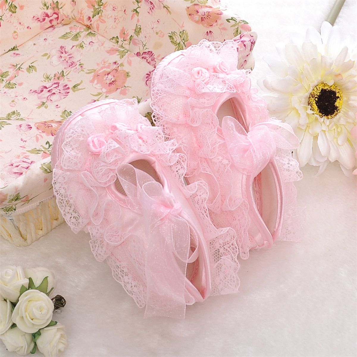 Newborn Baby Princess Girls Shoes Sandals Infant Toddler Crib Prewalker鞋-3