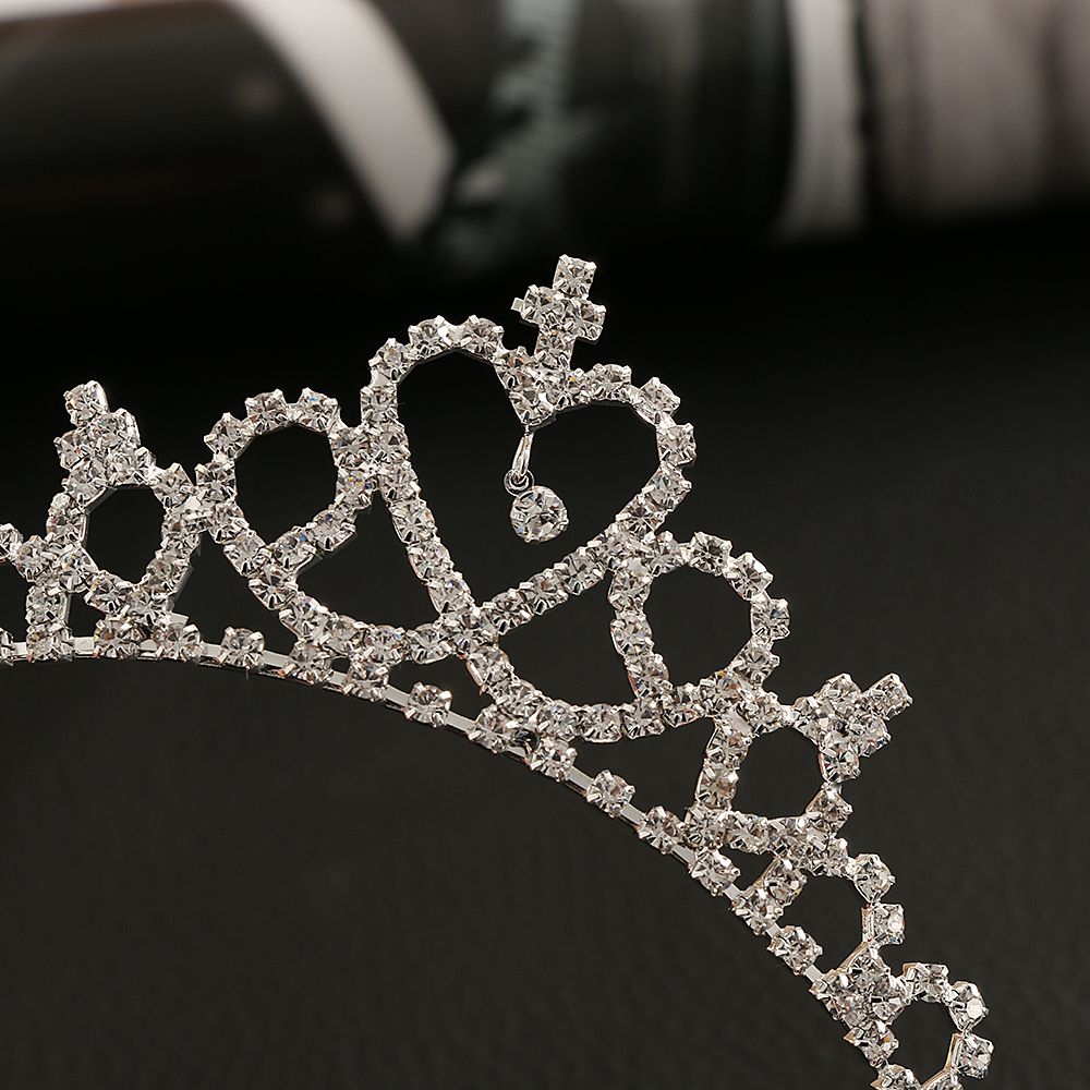 1 PC Vogue Lovely Girls Princess Bridal Crown Crystal Diamond Tiara Hoop Headband Hair Band Accessories TS--9