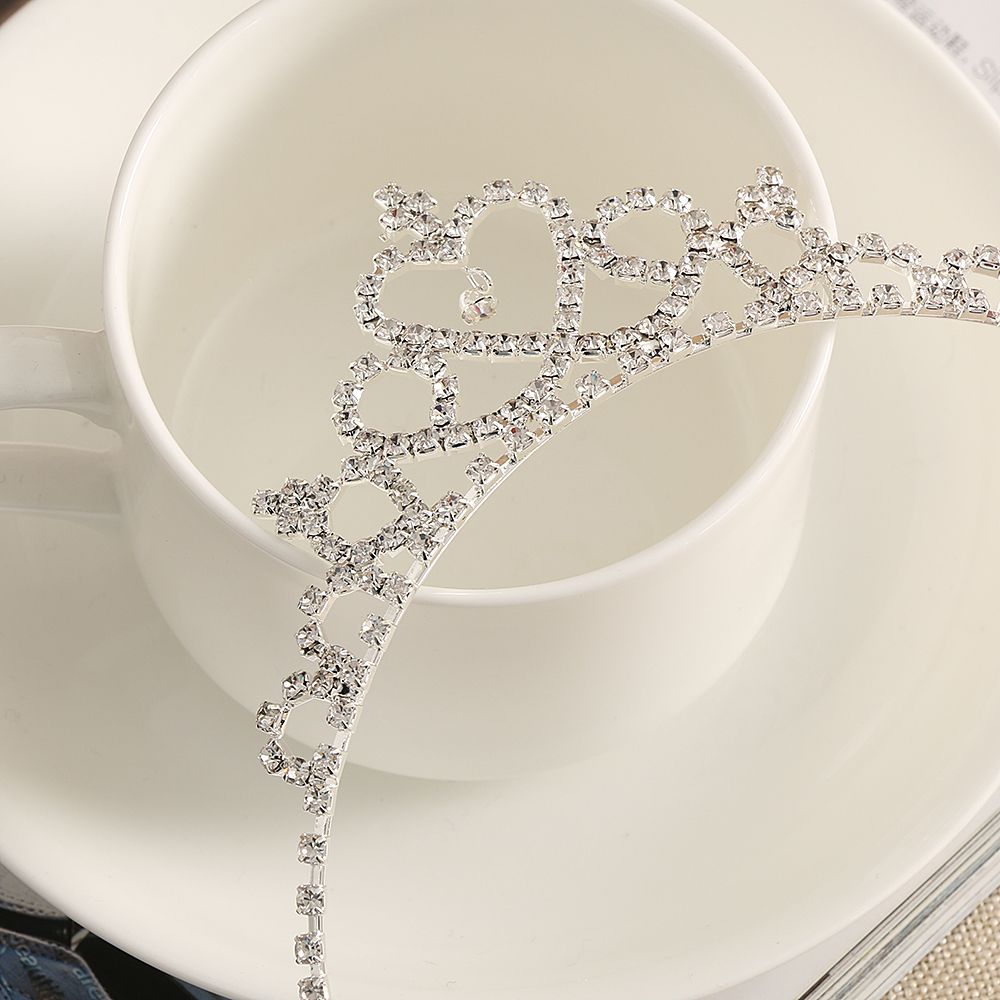 1 PC Vogue Lovely Girls Princess Bridal Crown Crystal Diamond Tiara Hoop Headband Hair Band Accessories TS--9