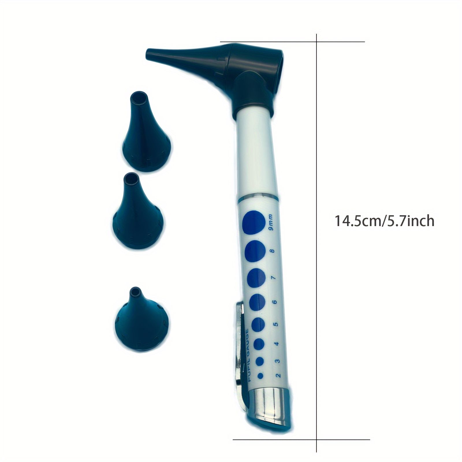 Mini Otoscope Ear Examination Tool with LED Light - Portable Diagnostic Ear Checker, Battery Powered, 4 Size Specula C-123