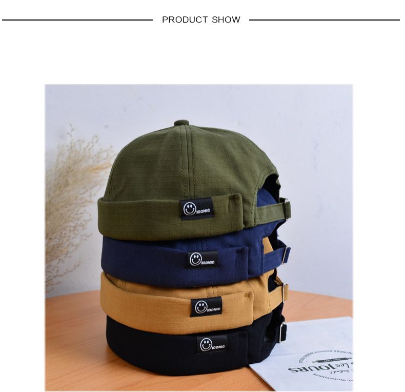 Retro Corduroy Original Docker Sailor Biker Cap Brand Brimless Skullcap Men And Trend Hip-hop Hat Autumn And Keep Warm Hat