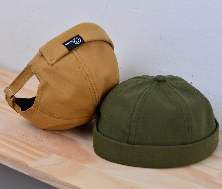 Retro Corduroy Original Docker Sailor Biker Cap Brand Brimless Skullcap Men And Trend Hip-hop Hat Autumn And Keep Warm Hat