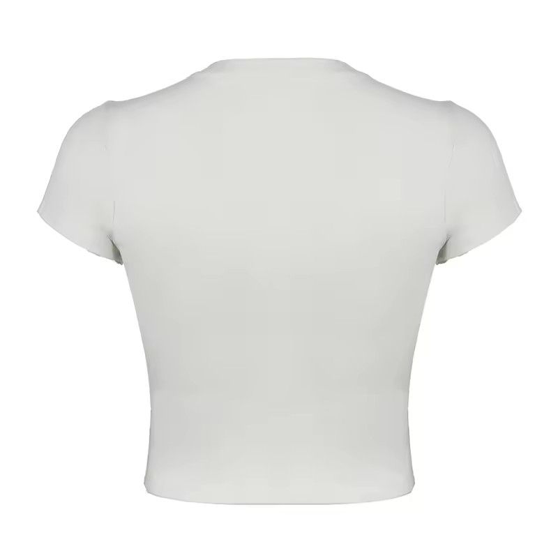 CIBBAR Harajuku Animal Print Crop Top Basic White Short Sleeve Crewneck T-shirt Women Casual Slim-fitting Tees Lady y2k Vintage