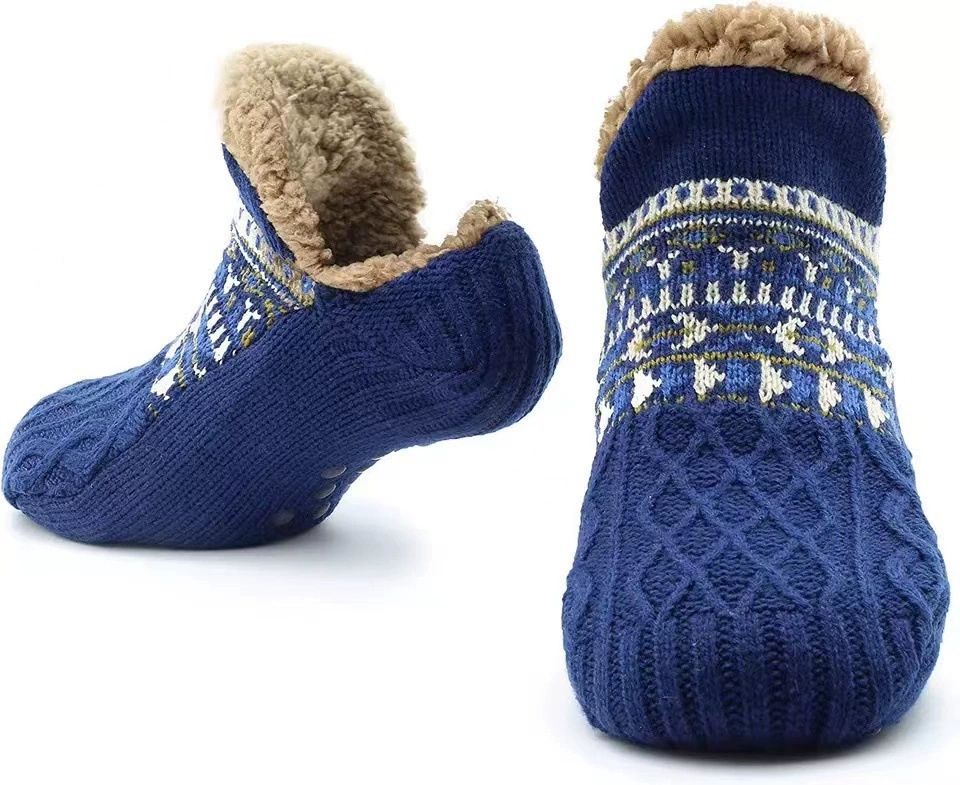 Thermal Mens Fluffy Slipper Socks Winter Warm Women Short Cotton Thickened Home Sleeping Soft Non Slip Grip Fuzzy Floor Socks