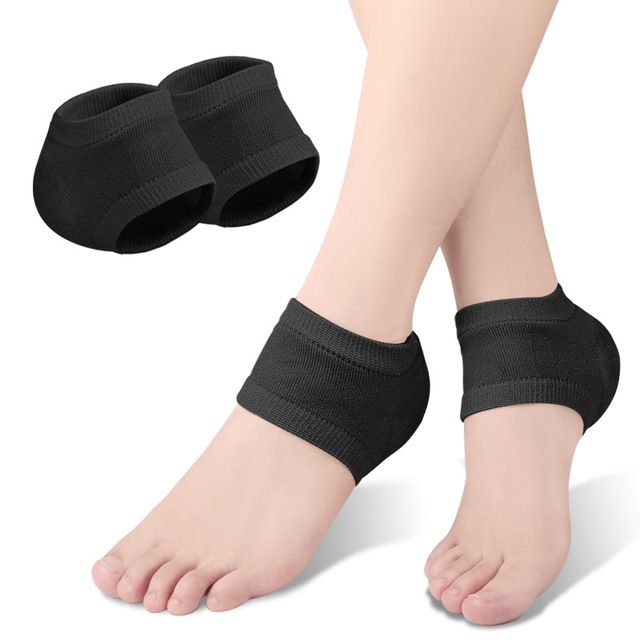 Gel Silicone Heel Protector Sleeve Heel Pads Heel Cups Plantar Fasciitis Support Feet Care Skin Repair Cushion Half-yard Socks C-524