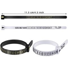2pcs Ring sizer Measure UK/US Official British/American Finger Measure Gauge Men and Womens Sizes Jewelry Accessory Tools & E-1088
