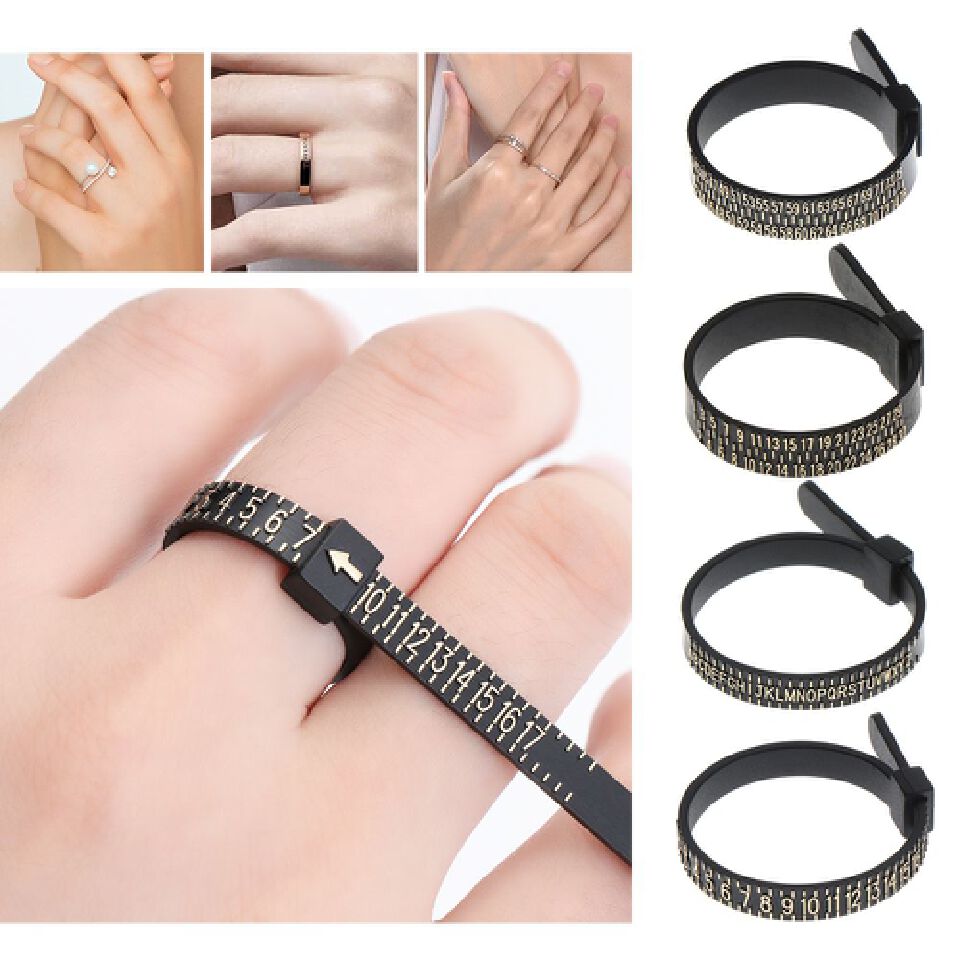 2pcs Ring sizer Measure UK/US Official British/American Finger Measure Gauge Men and Womens Sizes Jewelry Accessory Tools & E-1088