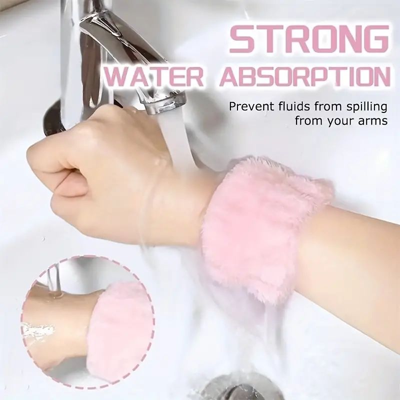 6cs/set Women's  Hairband Set Spa Headband Hair Hoop Claw Clip Hair Hoop Wristband For Washing Face Skincare Makeup Wear