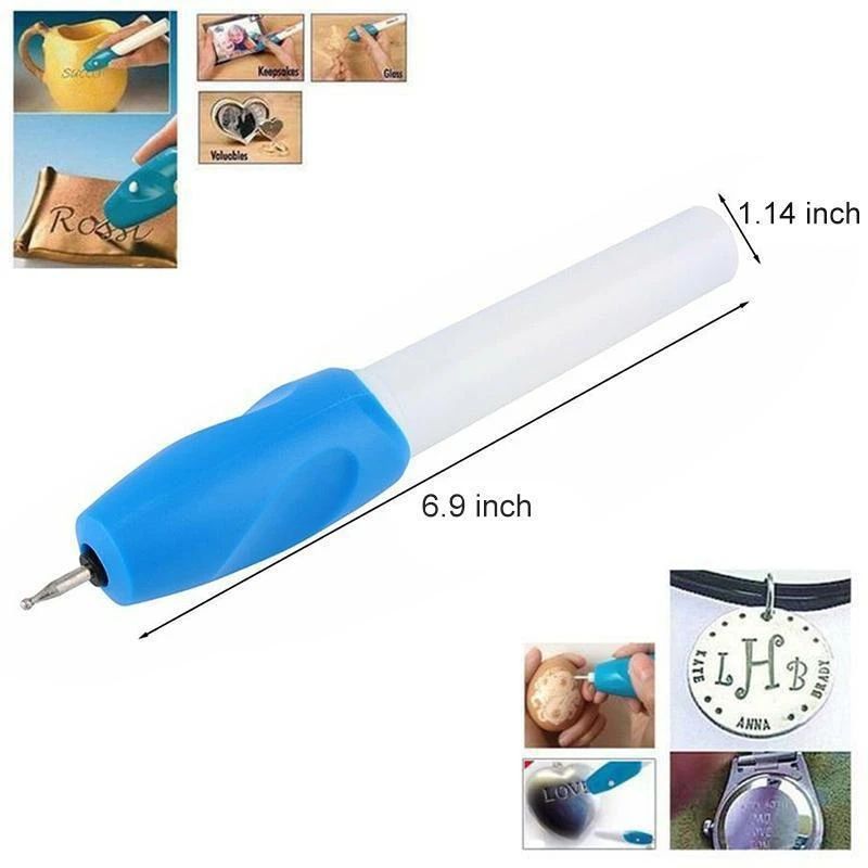 Portable Leather Engraving Pen Wireless Mini Electric Engraving Tool Metal Glass Plastic Metal DIY Engraving Pen Hand Tools J--54