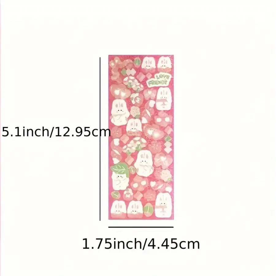 100pcs Laser Sticker Set, Original Design, Journaling & Scrapbooking DIY Paper Material Waterproof Decals, Assorted Cute Gukka  C-555