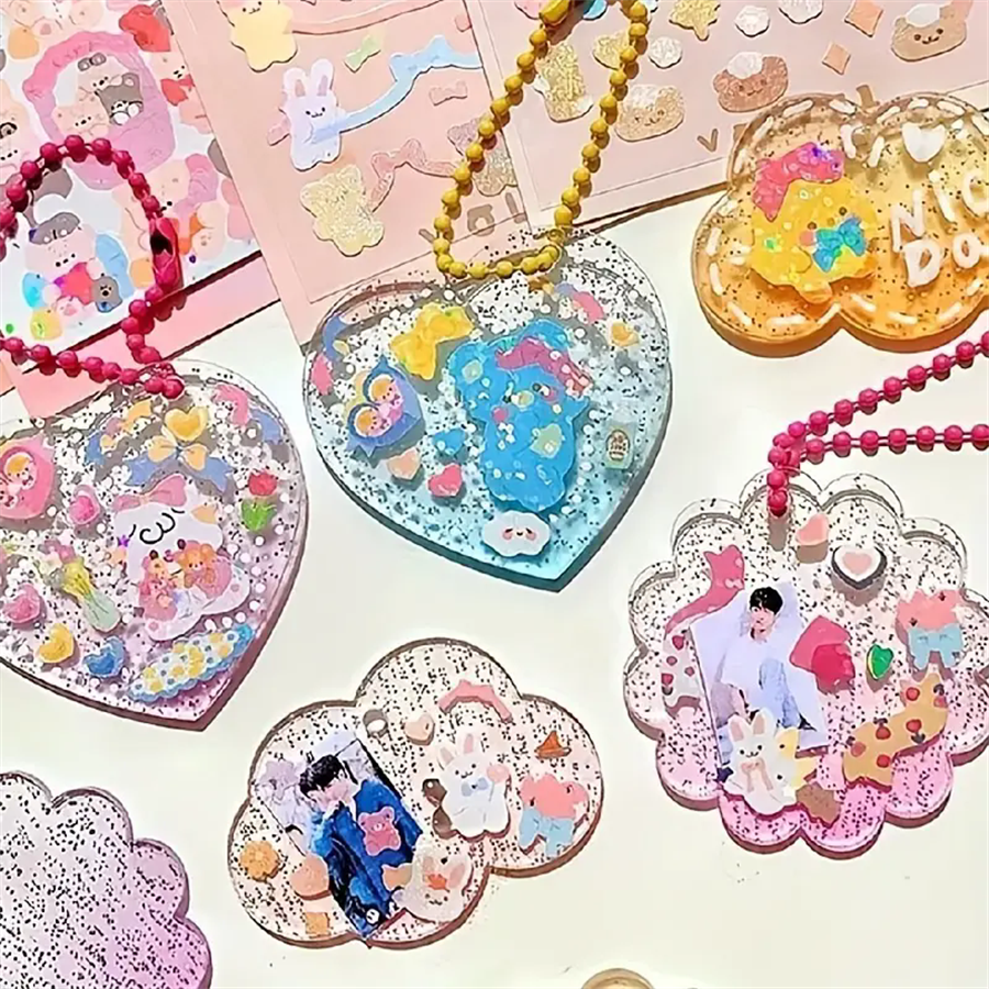 100pcs Laser Sticker Set, Original Design, Journaling & Scrapbooking DIY Paper Material Waterproof Decals, Assorted Cute Gukka  C-555