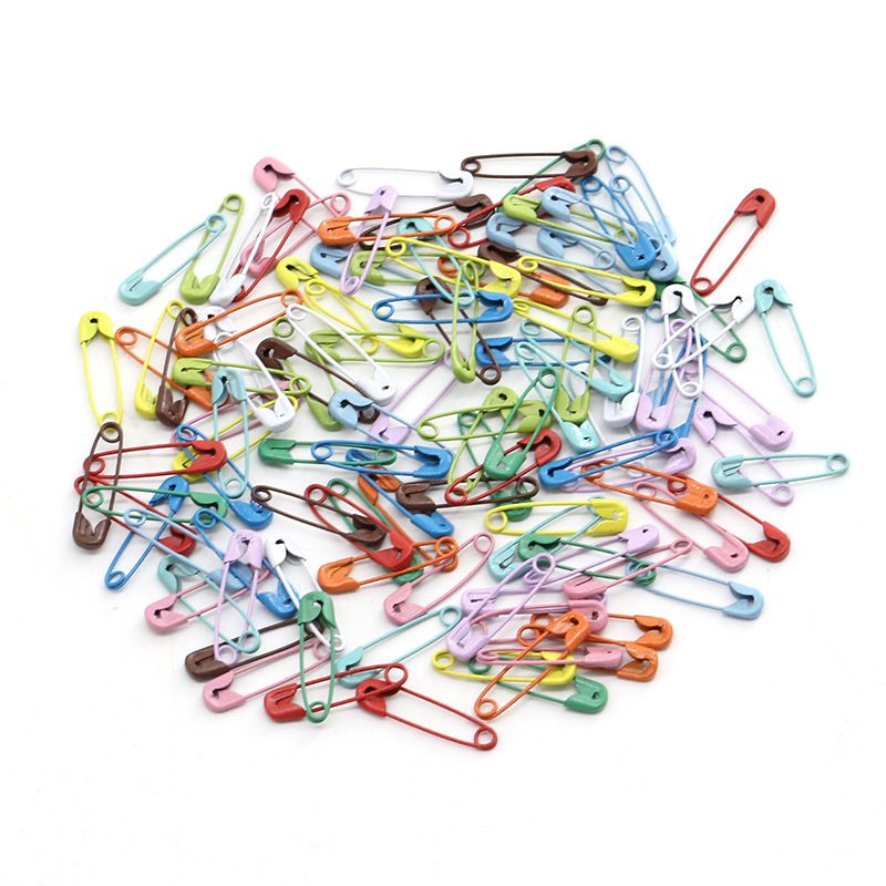 19mm colored safety pin box with 120 portable clothing decorative pins DIY sewing accessories C-420
