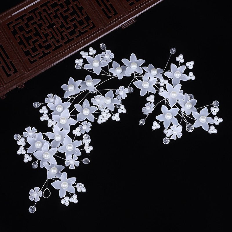 Handmade Bridal Tiara Headband Handmade Pearl Tiara Flower Bridal Wedding Accessories A-660