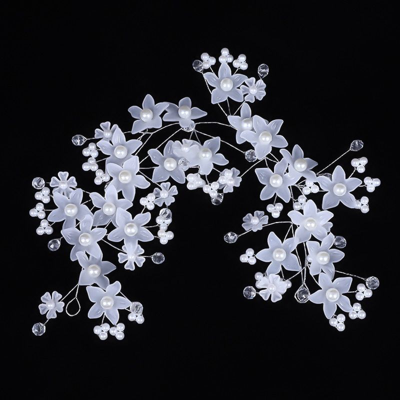 Handmade Bridal Tiara Headband Handmade Pearl Tiara Flower Bridal Wedding Accessories A-660