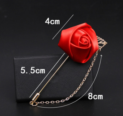 Men's flower rose brooch handmade cloth groomsmen corsage bride and groom and orange blossom A-1164