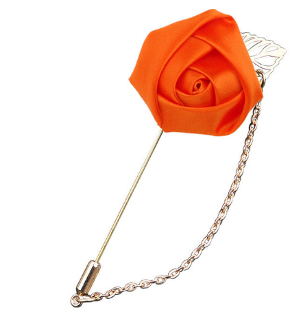 Men's flower rose brooch handmade cloth groomsmen corsage bride and groom and orange blossom A-1164