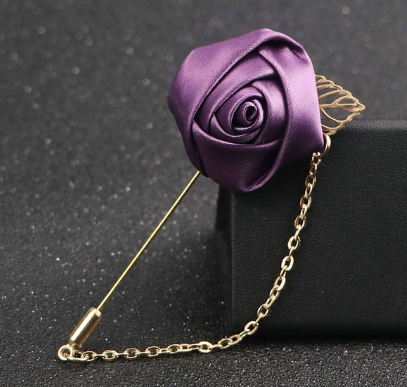 Men's flower rose brooch handmade cloth groomsmen corsage bride and groom and orange blossom A-1164