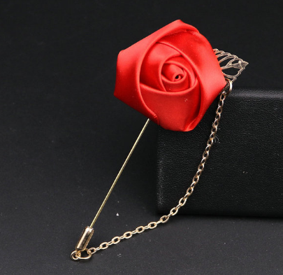 Men's flower rose brooch handmade cloth groomsmen corsage bride and groom and orange blossom A-1164
