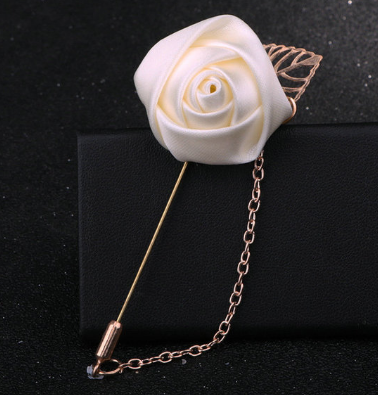 Men's flower rose brooch handmade cloth groomsmen corsage bride and groom and orange blossom A-1164