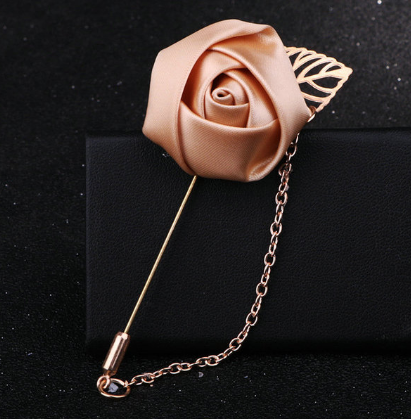 Men's flower rose brooch handmade cloth groomsmen corsage bride and groom and orange blossom A-1164