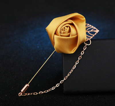 Men's flower rose brooch handmade cloth groomsmen corsage bride and groom and orange blossom A-1164