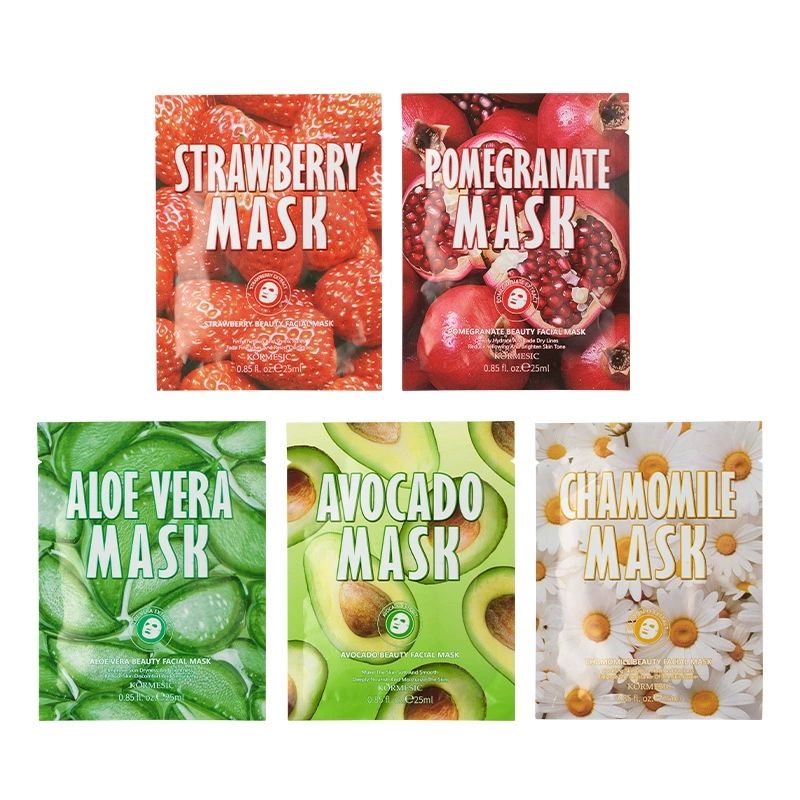 5pcs KORMESIC Fruit Mask, Beauty Mask, Moisturizing and Firming Mask Cosmetics