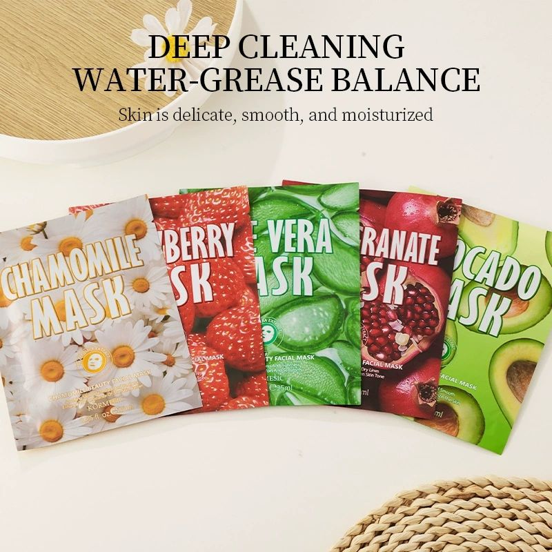 5pcs KORMESIC Fruit Mask, Beauty Mask, Moisturizing and Firming Mask Cosmetics
