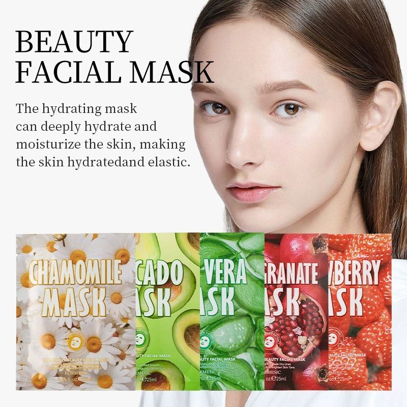 5pcs KORMESIC Fruit Mask, Beauty Mask, Moisturizing and Firming Mask Cosmetics