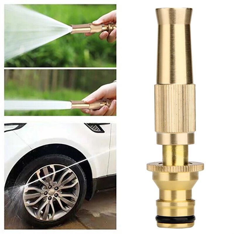 Water Spray Gun Spray Nozzle Washing Machine Nozzle Hose Pipe Metal Brass Lawn Garden Car High Pressure SolidE-786