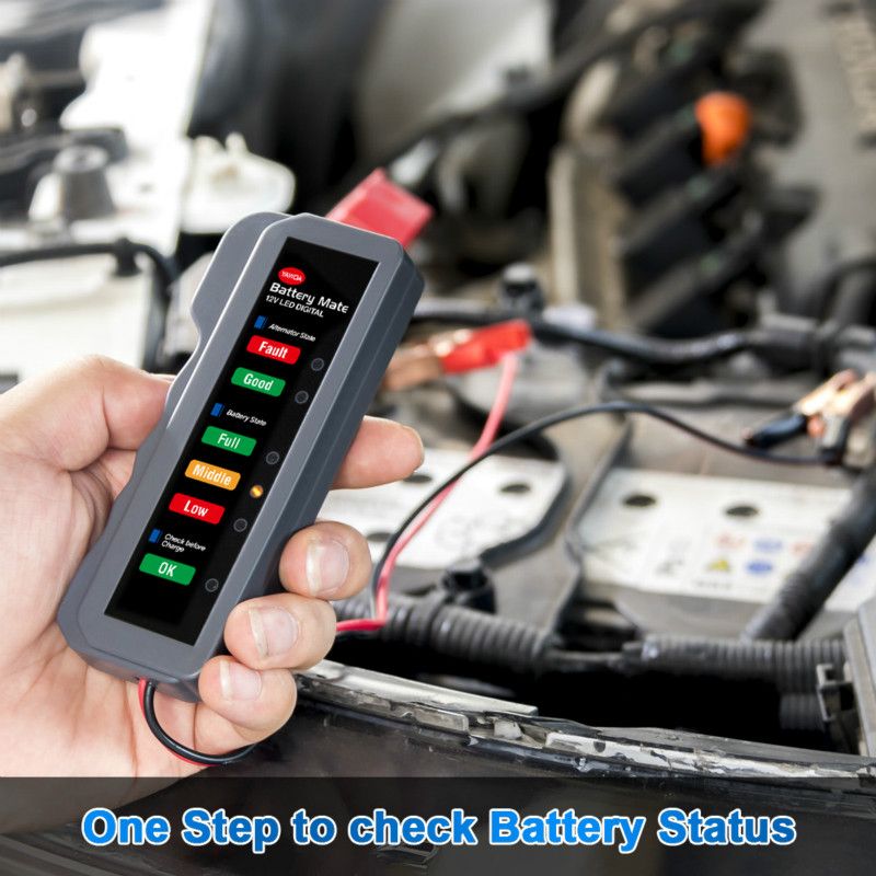 12V Automotive Car Battery Tester LCD Digital Test Analyzer Auto System Analyzer Alternator Cranking Check E-392