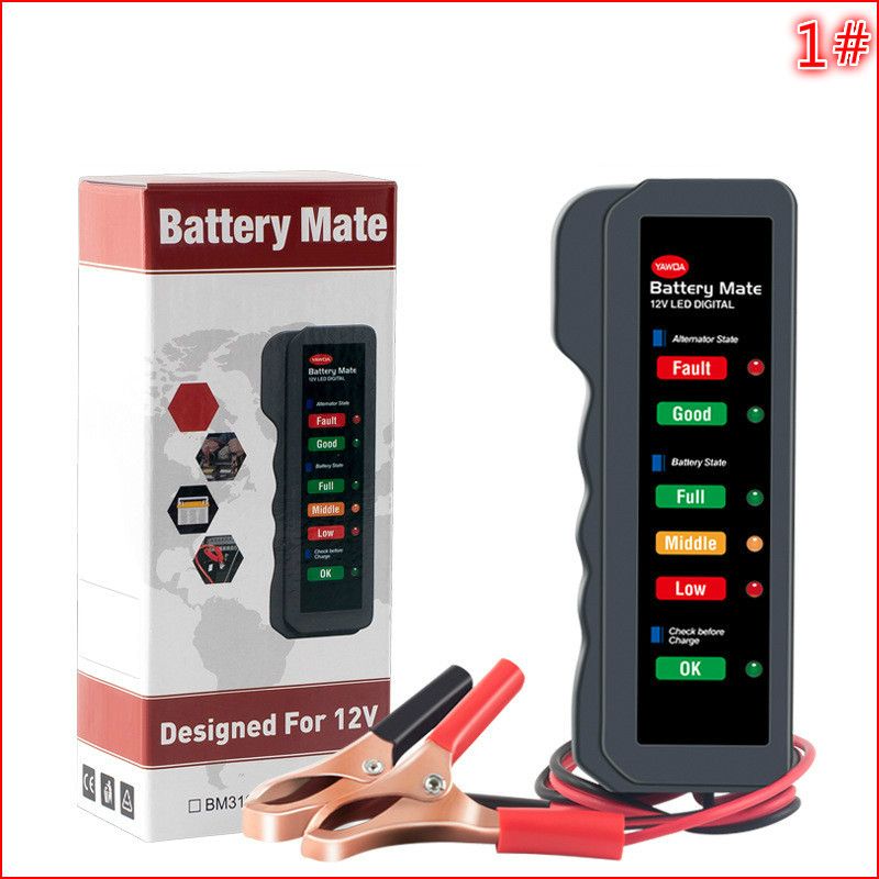 12V Automotive Car Battery Tester LCD Digital Test Analyzer Auto System Analyzer Alternator Cranking Check E-392