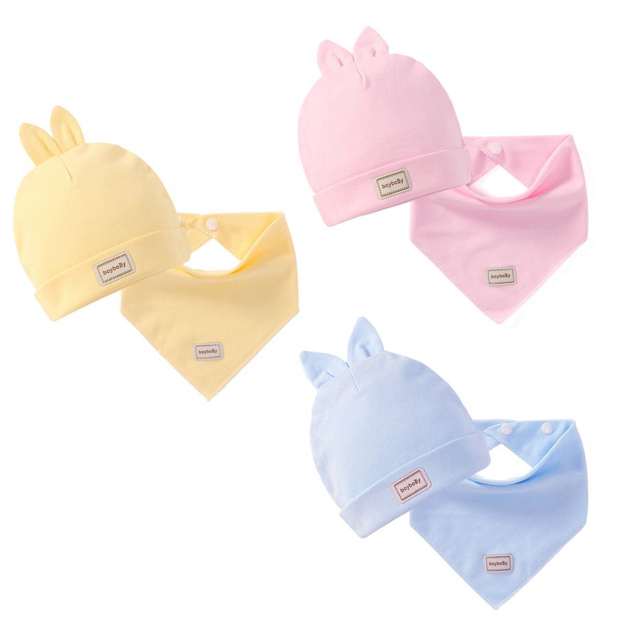 Newborn cotton fetal cap infant rabbit CAP baby cap combination Headband