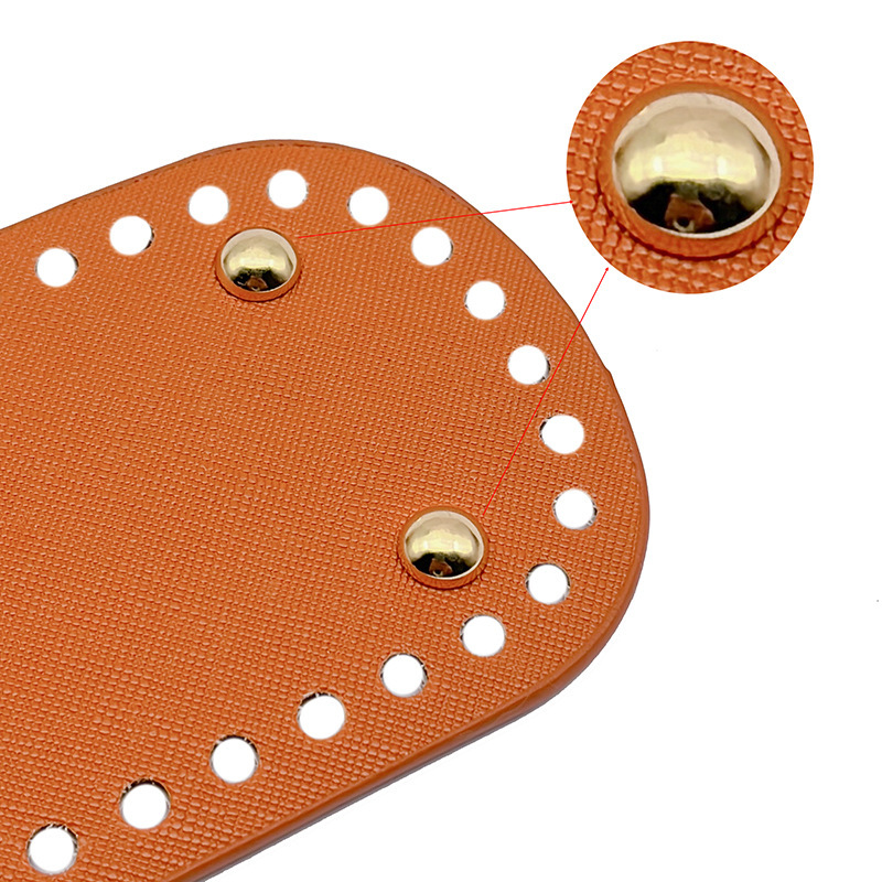 Bag accessories crochet cloth thread weaving handbag handmade yarn oval leather bottom plateC- 598