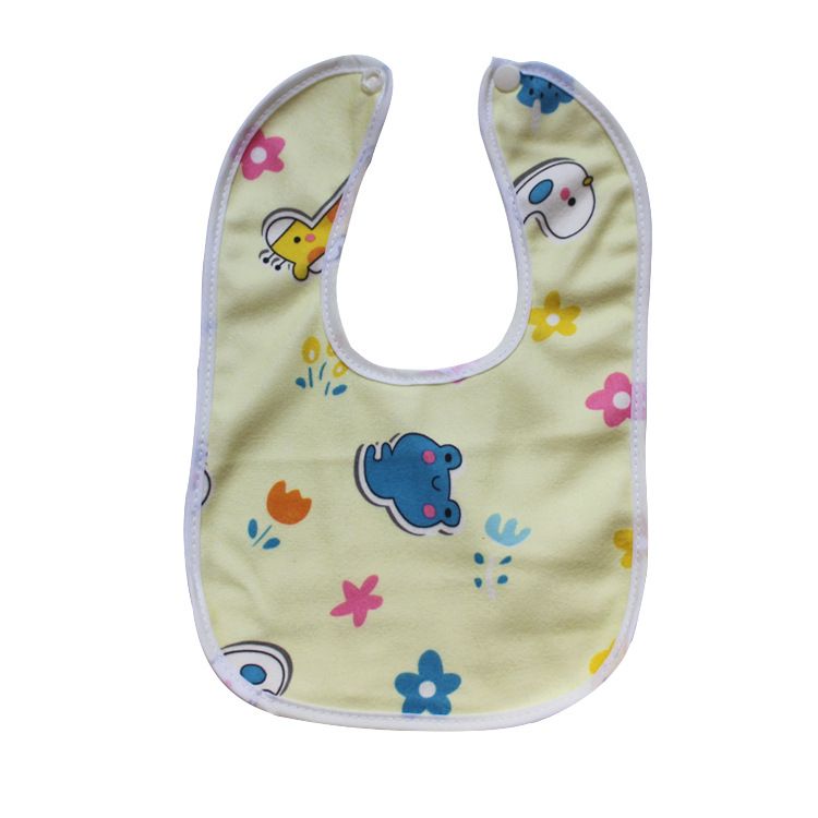 3ps / cartoon snap Waterproof Bib Super Soft Baby Bib newborn crystal velvet saliva towel E-1159