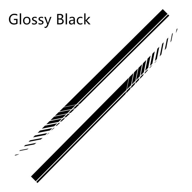 2PCS Car Side Stripes Side Stripe Skirts Graphics Vinyl Sticker Decals Racing Sport Automobiles Body DIY Wrap Car Accessories C-267