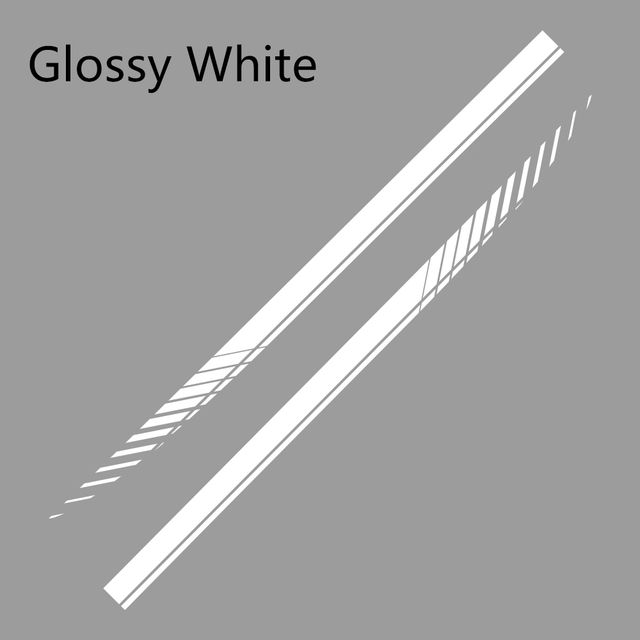 2PCS Car Side Stripes Side Stripe Skirts Graphics Vinyl Sticker Decals Racing Sport Automobiles Body DIY Wrap Car Accessories C-267