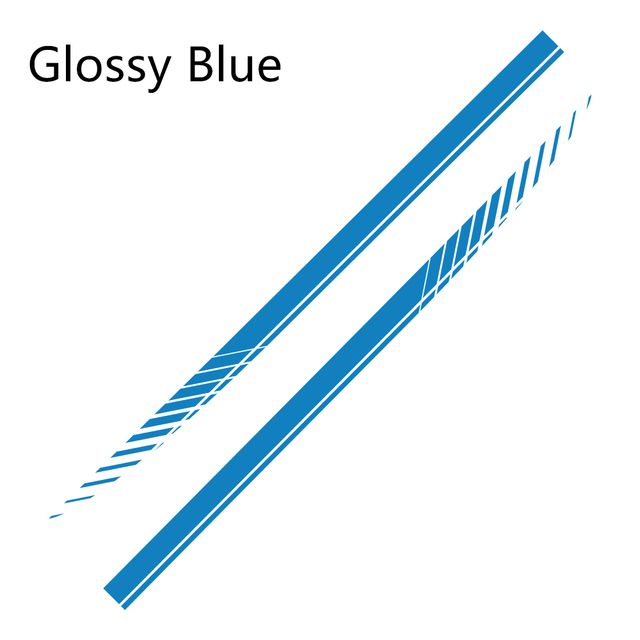 2PCS Car Side Stripes Side Stripe Skirts Graphics Vinyl Sticker Decals Racing Sport Automobiles Body DIY Wrap Car Accessories C-267