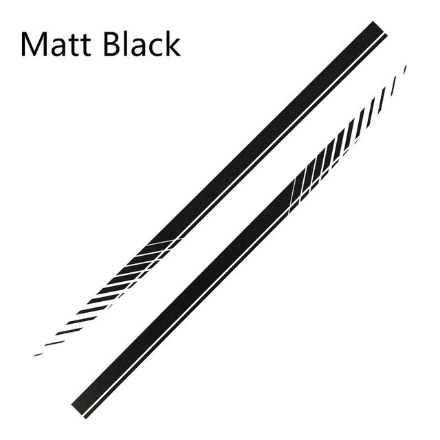 2PCS Car Side Stripes Side Stripe Skirts Graphics Vinyl Sticker Decals Racing Sport Automobiles Body DIY Wrap Car Accessories C-267