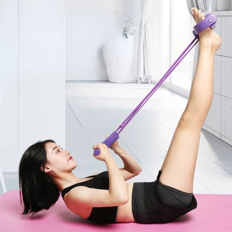 Fitness Gum 4 Tube Resistance Bands Latex Pedal Exerciser Sit-up Pull Rope Expander Elastic Bands Yoga equipment Pilates Workout