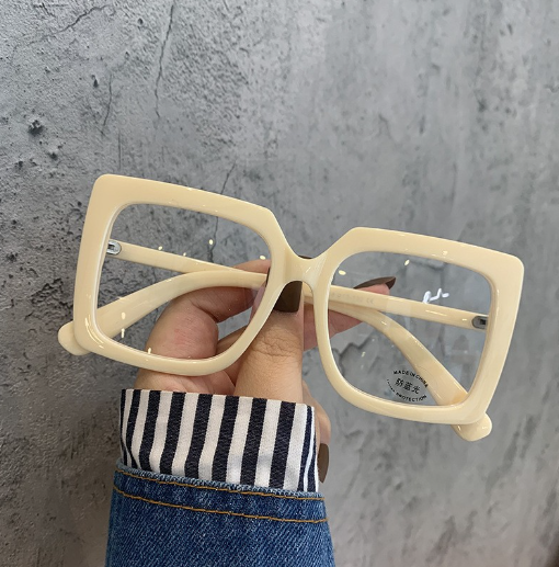 Big Square Anti Blue Light Glasses Womens Glasses Trend Computer Goggles Glasses Transparent Optical Spectacle FZ-463